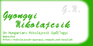 gyongyi mikolajcsik business card